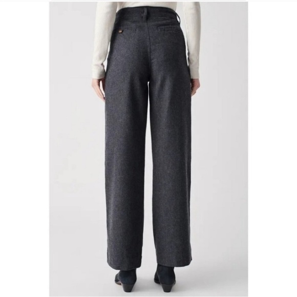 NWT Faherty Rory Pant Trouser Tweed Grey Charcoal Tailored Straight Wide Leg XXL - Picture 13 of 14